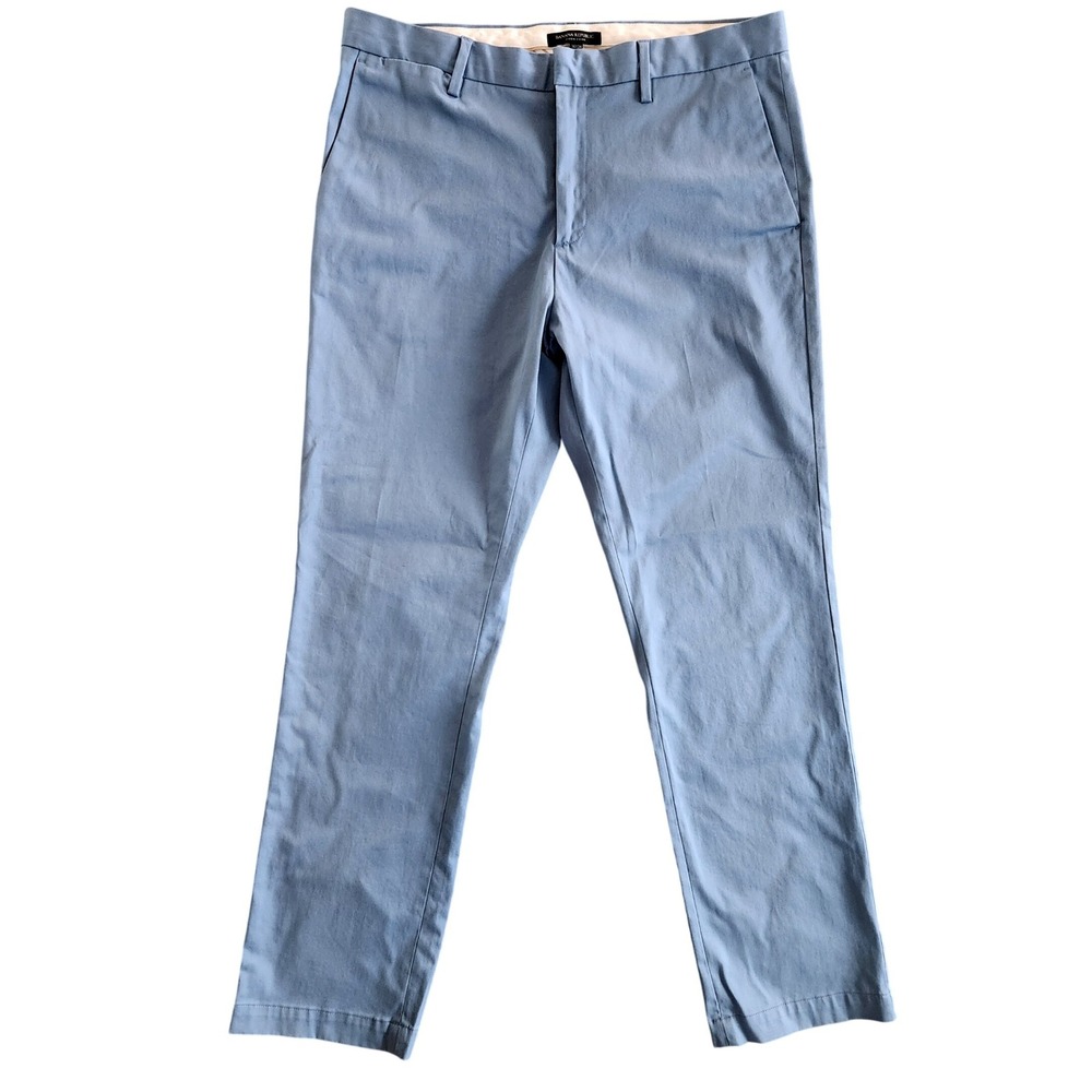 Banana Republic Aiden Chino Men 36x33 Stretch Slim Fit Blue Cotton Twill Pants